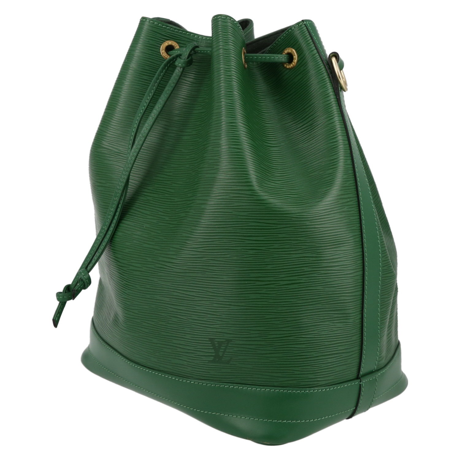 Shopping bag Louis Vuitton  Grand Noé in pelle Epi verde - Detail D3