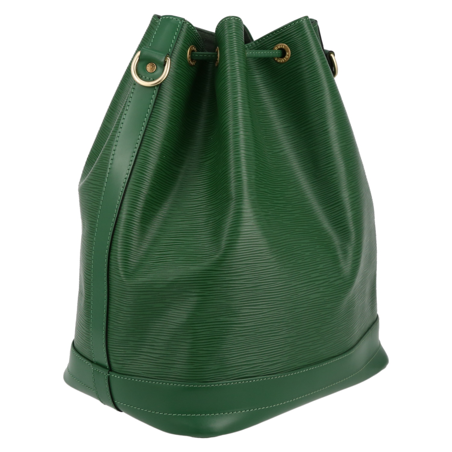 Louis Vuitton  Grand Noé shopping bag  in green epi leather - Detail D6