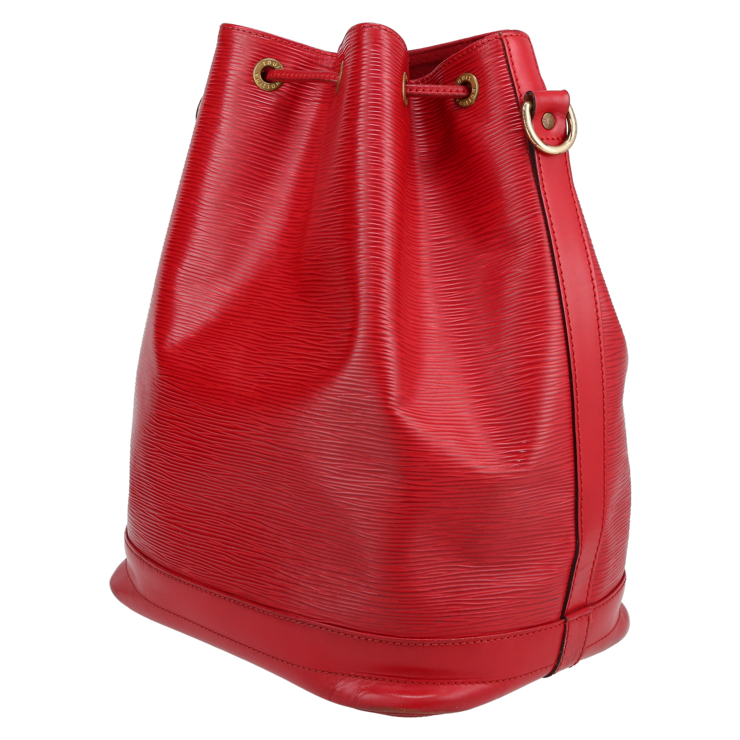 Louis Vuitton  Grand Noé large model  handbag  in red epi leather - Detail D5