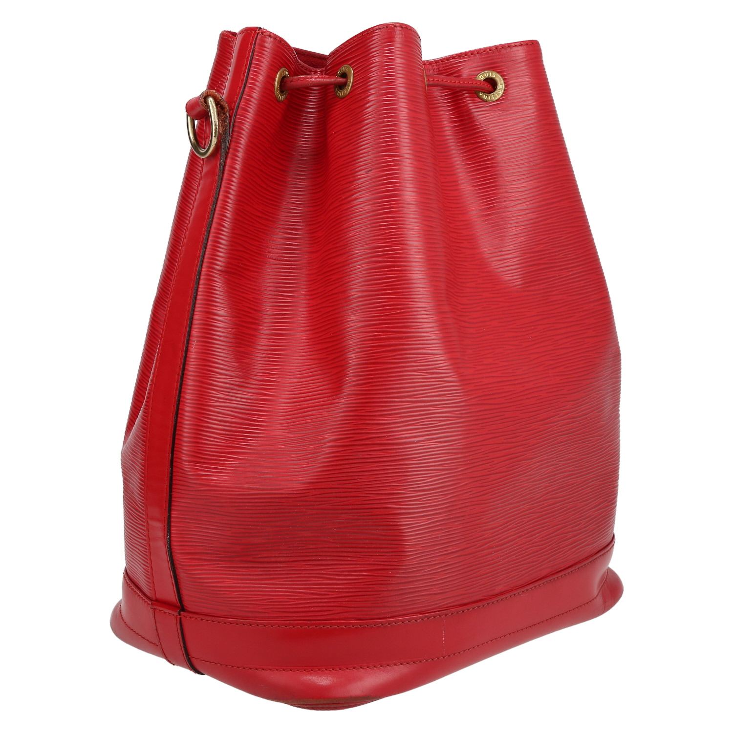 Sac à main Louis Vuitton  Grand Noé grand modèle  en cuir épi rouge - Detail D6