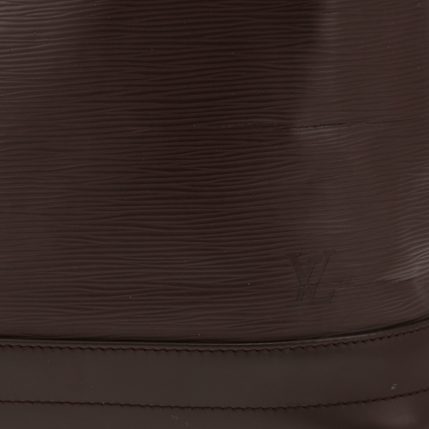 Louis Vuitton  Grand Noé large model  shopping bag  in brown epi leather - Detail D1