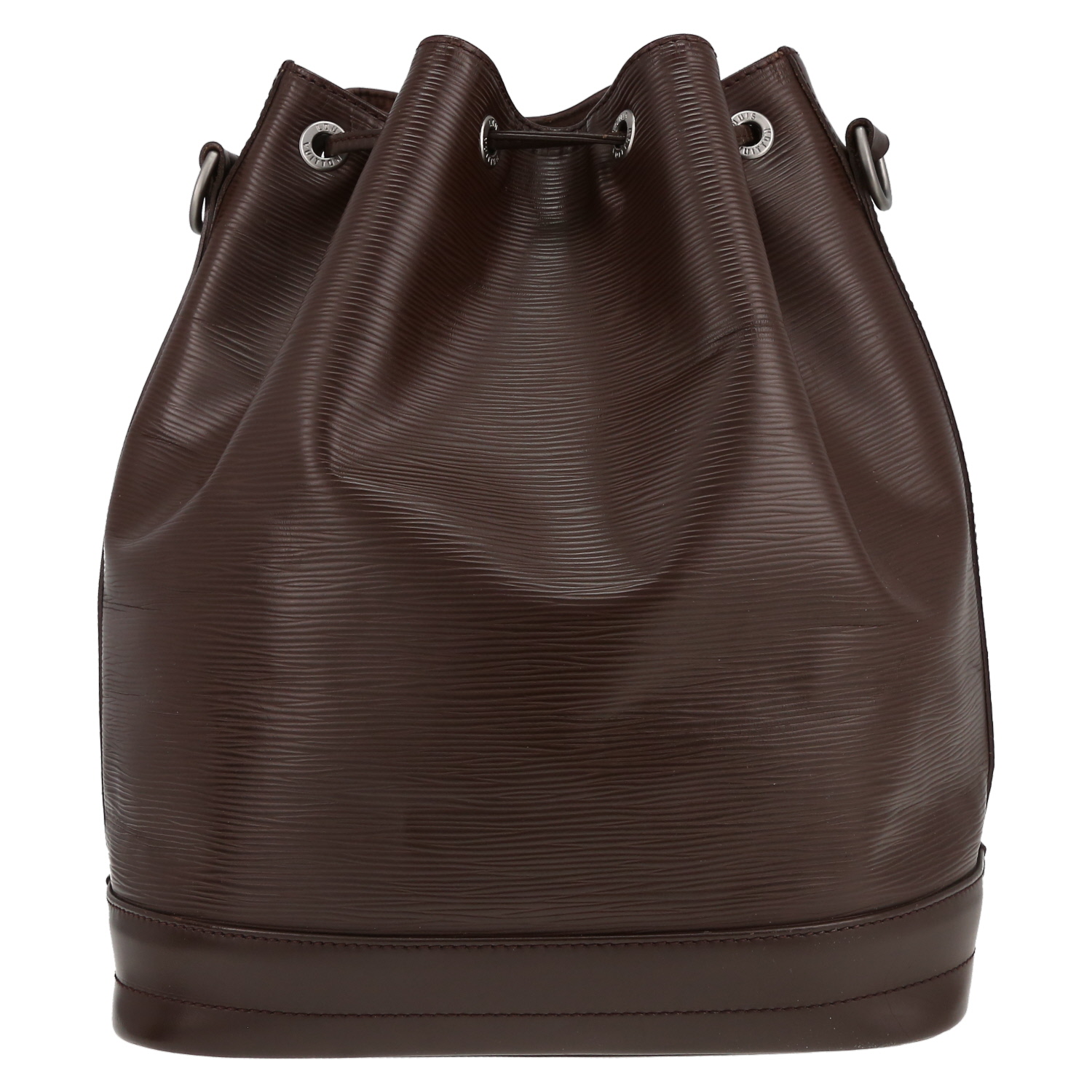 Sac cabas Louis Vuitton  Grand Noé grand modèle  en cuir épi marron - Detail D7