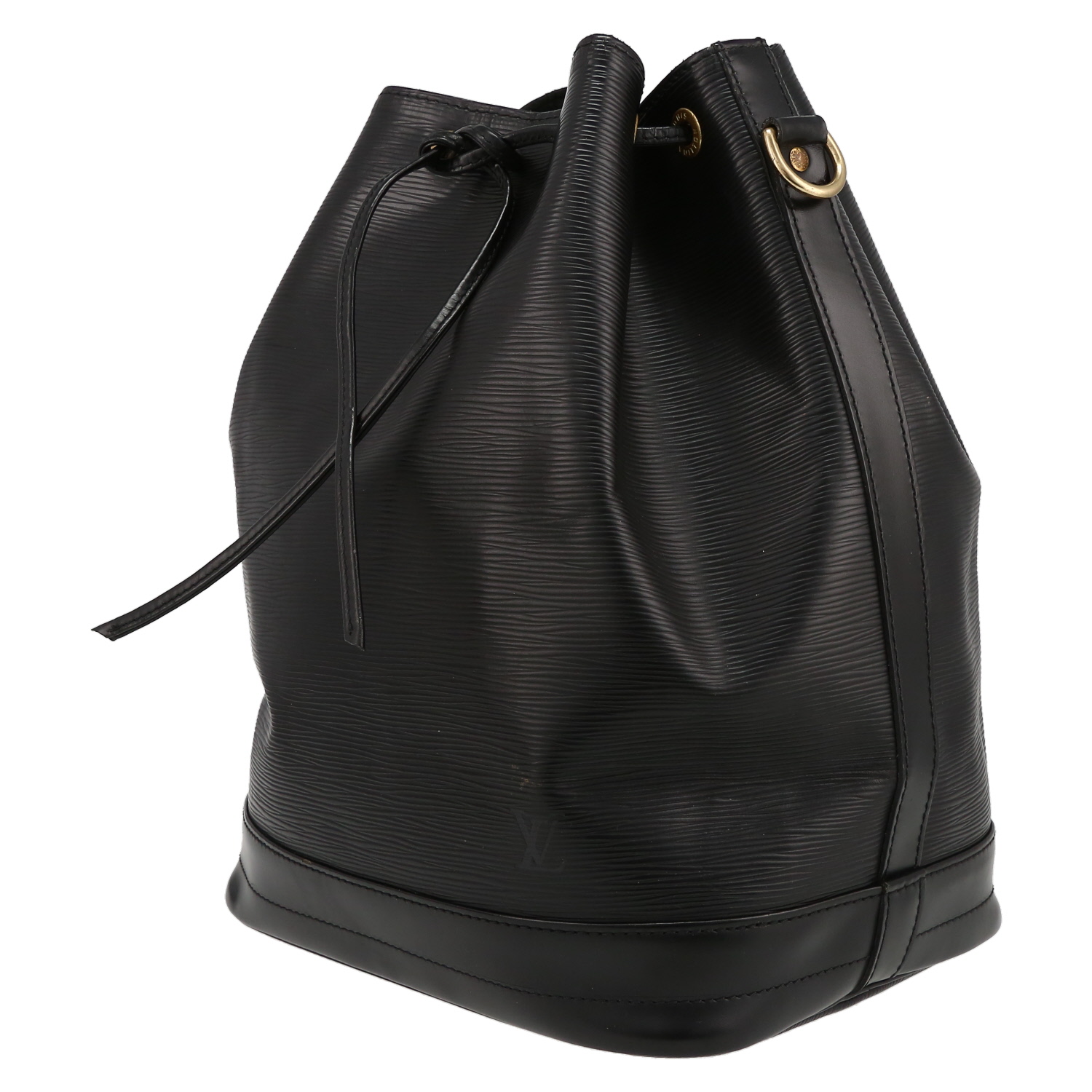 Shopping bag Louis Vuitton  Grand Noé modello grande  in pelle Epi nera - Detail D3