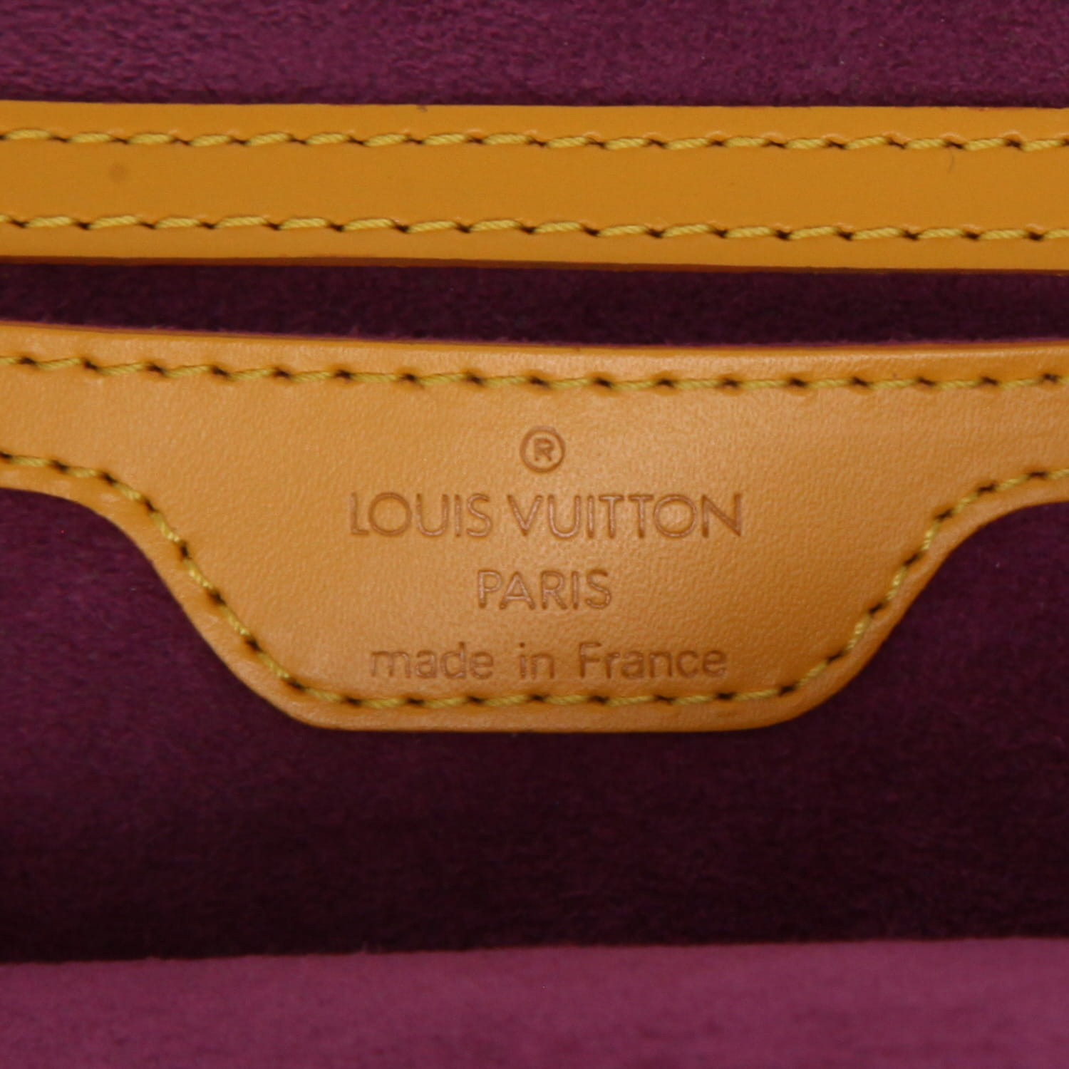 Borsa Louis Vuitton  Saint Jacques in pelle Epi gialla - Detail D9