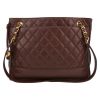 Chanel  Vintage handbag  in brown quilted leather - Detail D2 thumbnail