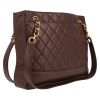 Chanel  Vintage handbag  in brown quilted leather - Detail D6 thumbnail
