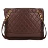 Chanel  Vintage handbag  in brown quilted leather - Detail D7 thumbnail