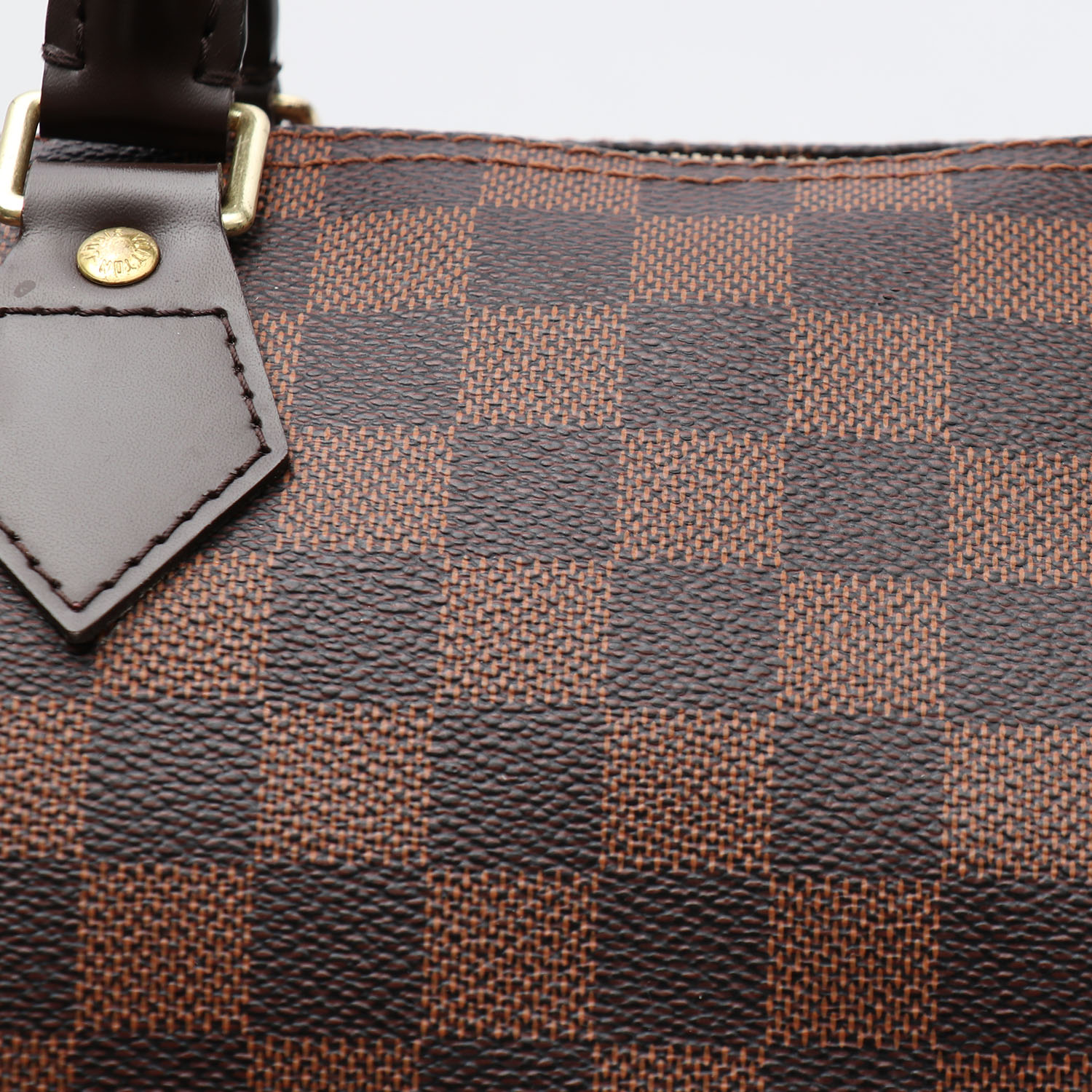 Borsa Louis Vuitton  Speedy 30 in tela a scacchi ebana e pelle naturale - Detail D1