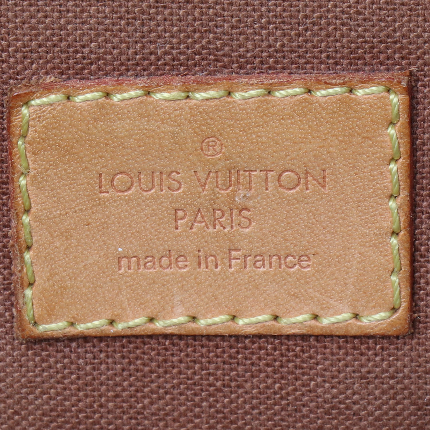 Bolso de mano Louis Vuitton  Tivoli en lona Monogram marrón y cuero natural - Detail D3