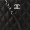 Chanel  Pochette handbag  in black quilted leather - Detail D1 thumbnail