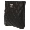 Chanel  Pochette handbag  in black quilted leather - Detail D3 thumbnail