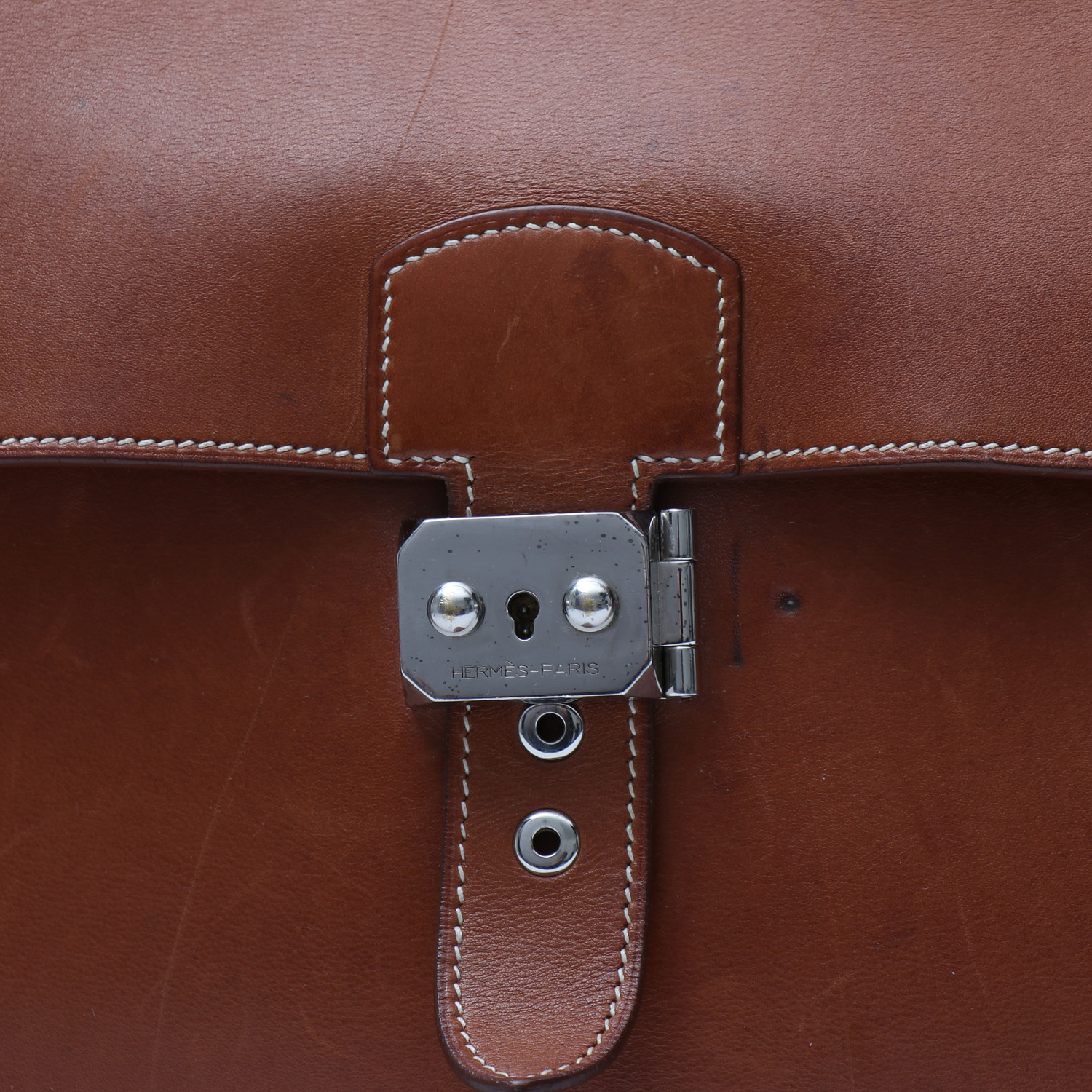 Hermès  Sac à dépêches briefcase  Barenia leather - Detail D1