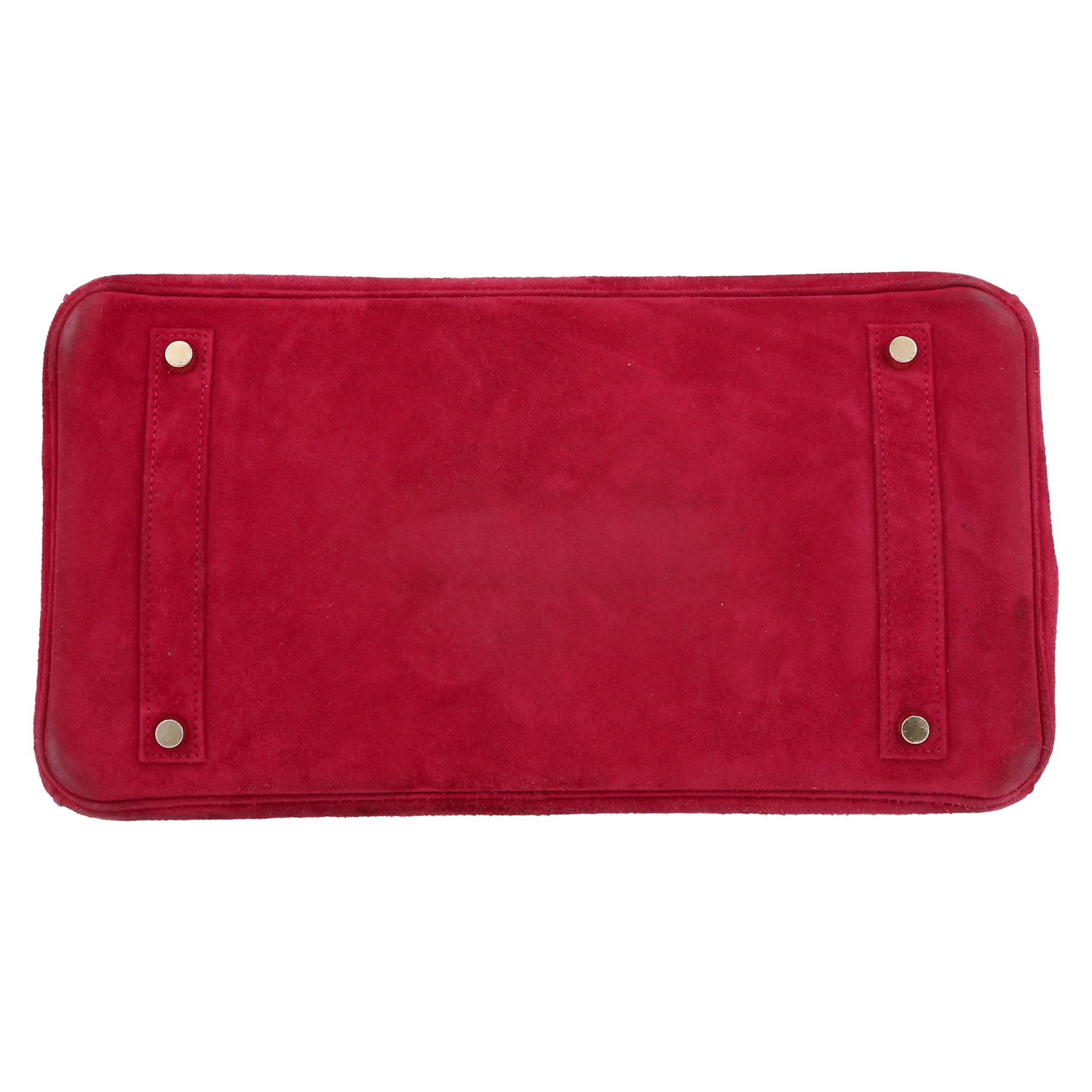 Hermès  Birkin 35 cm handbag  in raspberry pink doblis calfskin - Detail D1