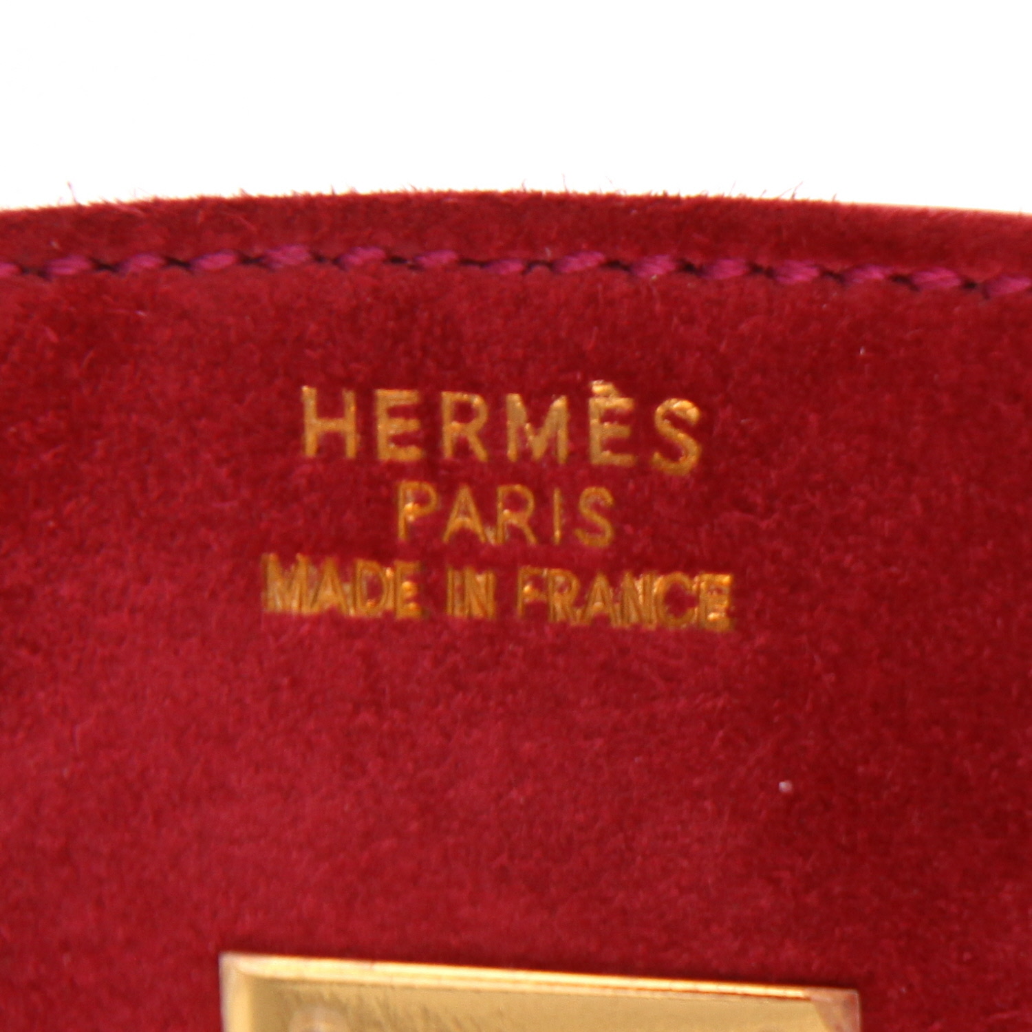 Sac à main Hermès  Birkin 35 cm en veau doblis rose-framboise écrasée - Detail D2