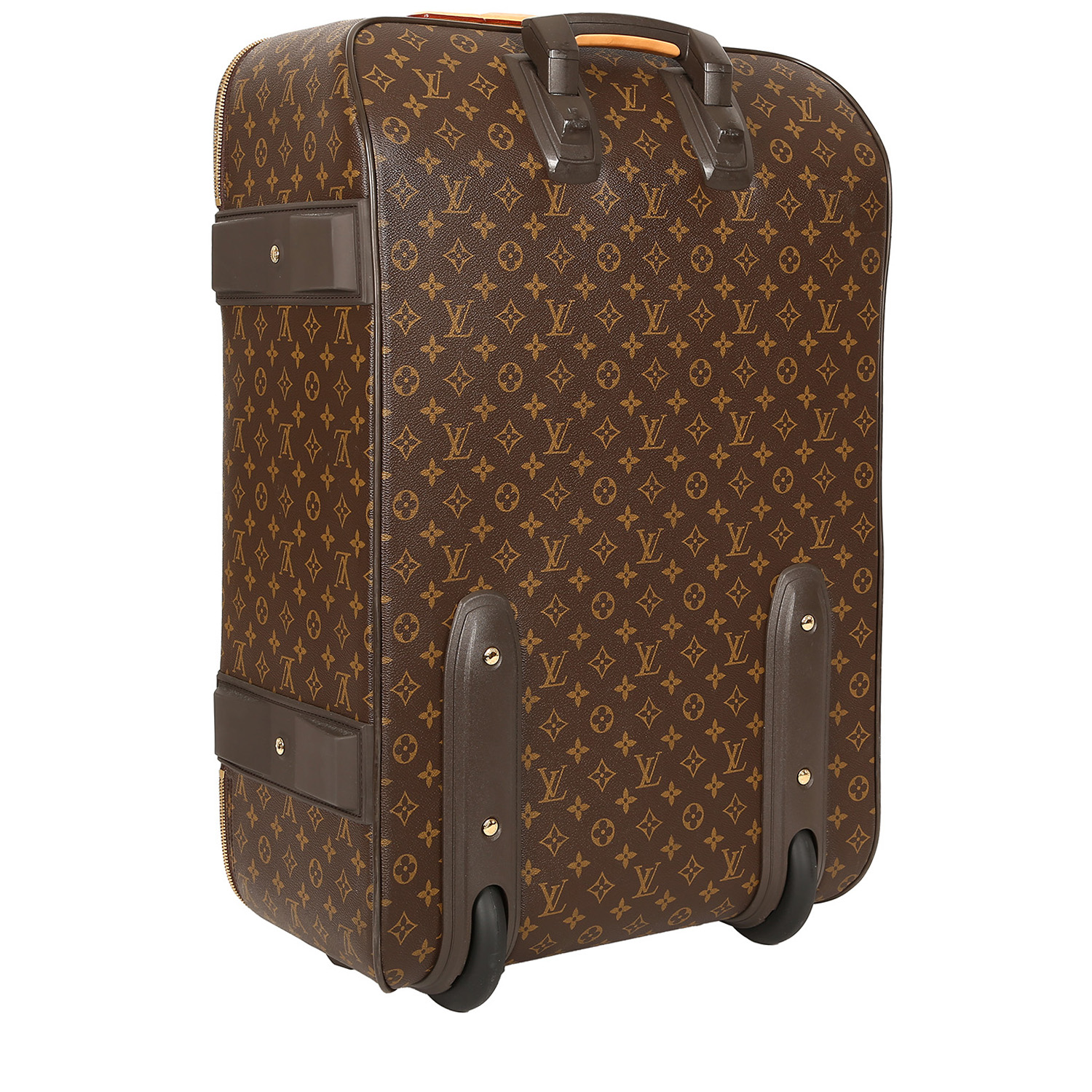 Valise Louis Vuitton  Pégase Légère en toile monogram marron et cuir marron - Detail D3