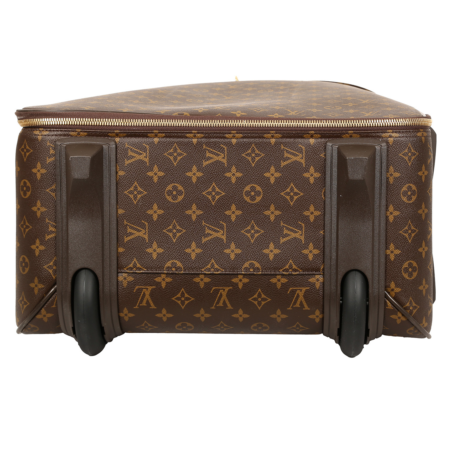 Valise Louis Vuitton  Pégase Légère en toile monogram marron et cuir marron - Detail D4