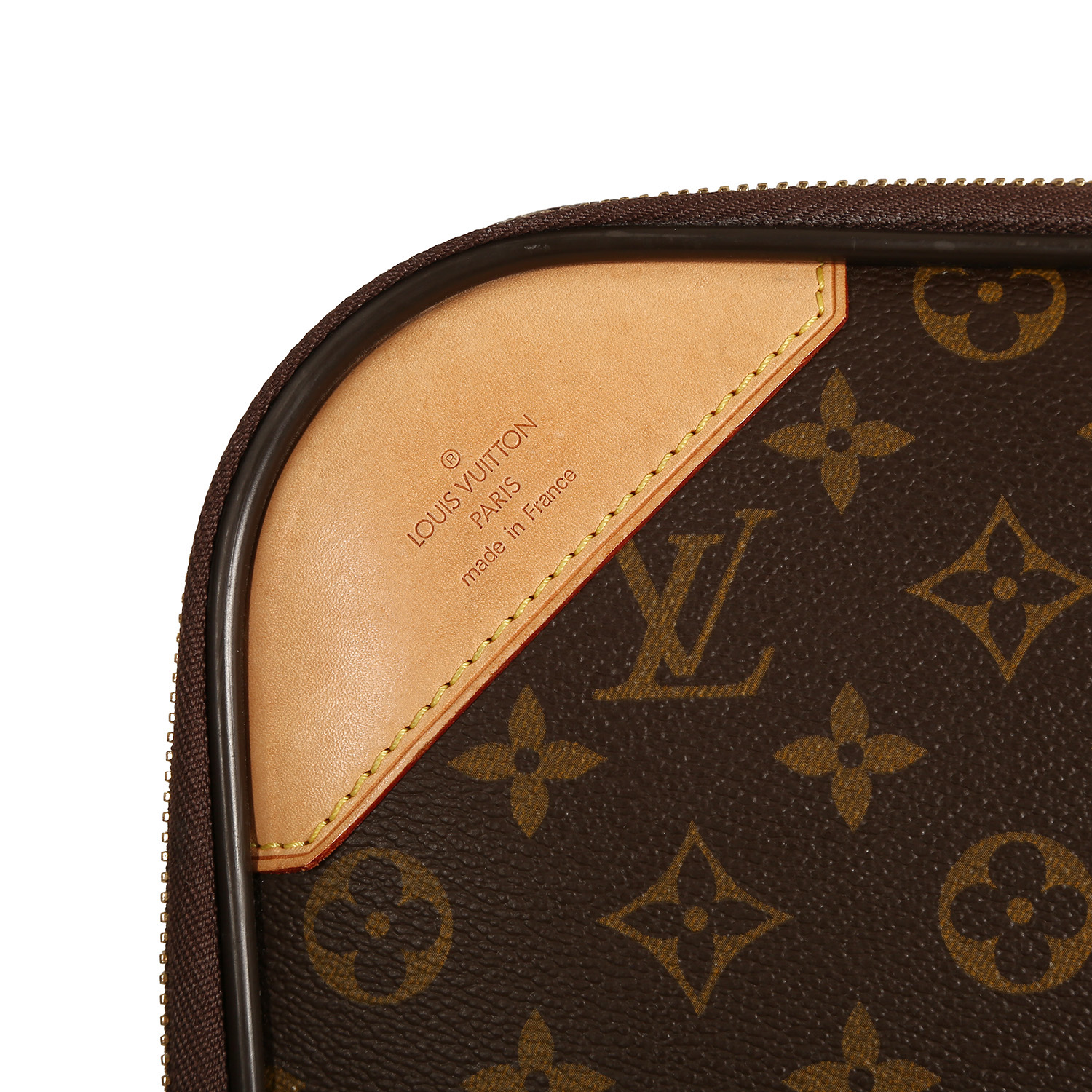 Valise Louis Vuitton  Pégase Légère en toile monogram marron et cuir marron - Detail D6
