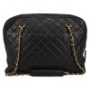 Sac porté épaule Chanel  Vintage Shopping en cuir matelassé noir - Detail D2 thumbnail