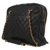 Bolso para llevar al hombro Chanel  Vintage Shopping en cuero acolchado negro - Detail D5 thumbnail