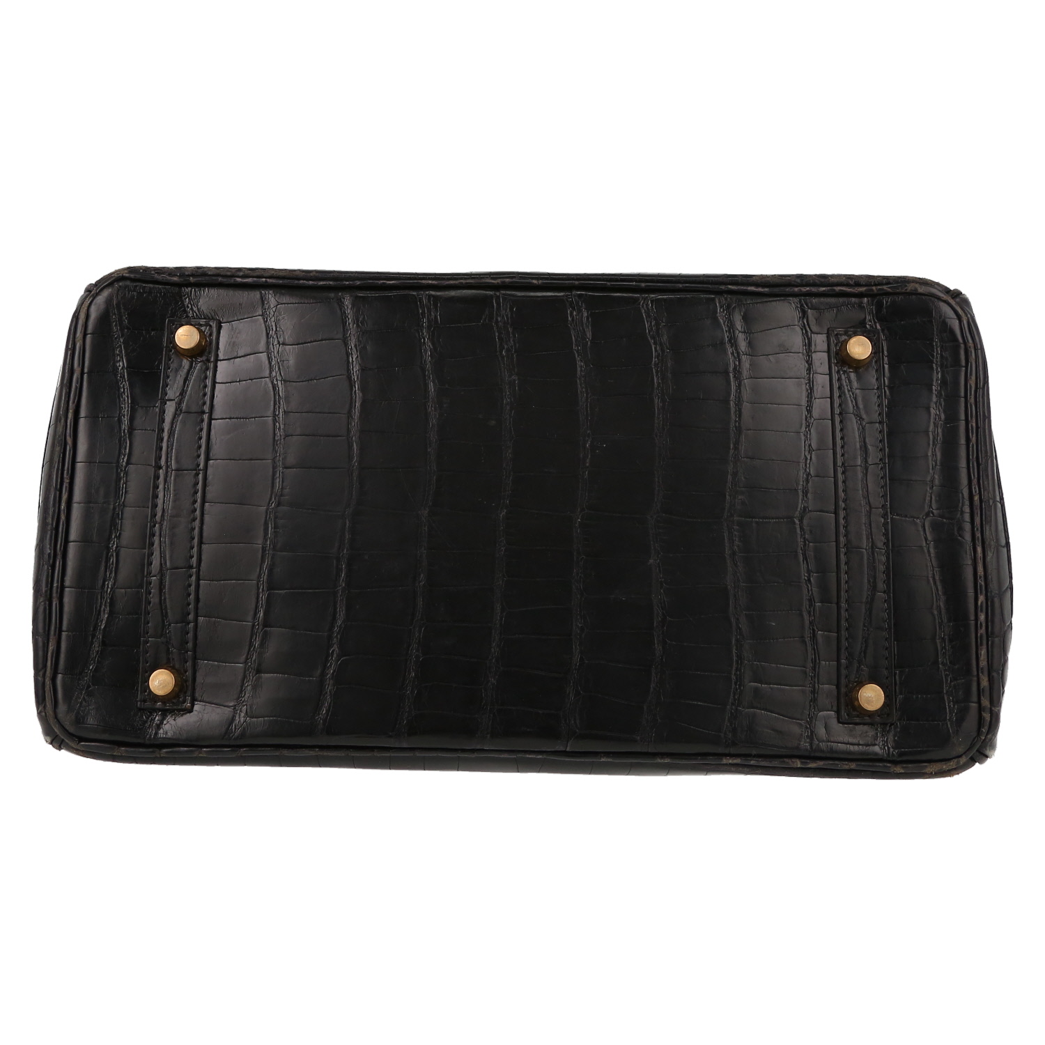Hermès  Birkin 35 cm handbag  in black porosus crocodile - Detail D4