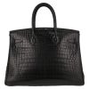 Bolso de mano Hermès  Birkin 35 cm en cocodrilo porosus negro - Detail D7 thumbnail
