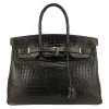 Hermès  Birkin 35 cm handbag  in anthracite grey porosus crocodile - Detail D2 thumbnail