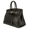 Hermès  Birkin 35 cm handbag  in anthracite grey porosus crocodile - Detail D3 thumbnail