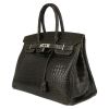 Sac à main Hermès  Birkin 35 cm en crocodile porosus gris anthracite - Detail D3 thumbnail