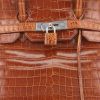 Bolso de mano Hermès  Birkin 35 cm en cocodrilo porosus marrón - Detail D1 thumbnail