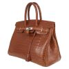 Hermès  Birkin 35 cm handbag  in brown porosus crocodile - Detail D3 thumbnail