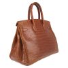 Hermès  Birkin 35 cm handbag  in brown porosus crocodile - Detail D6 thumbnail