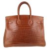 Hermès  Birkin 35 cm handbag  in brown porosus crocodile - Detail D7 thumbnail