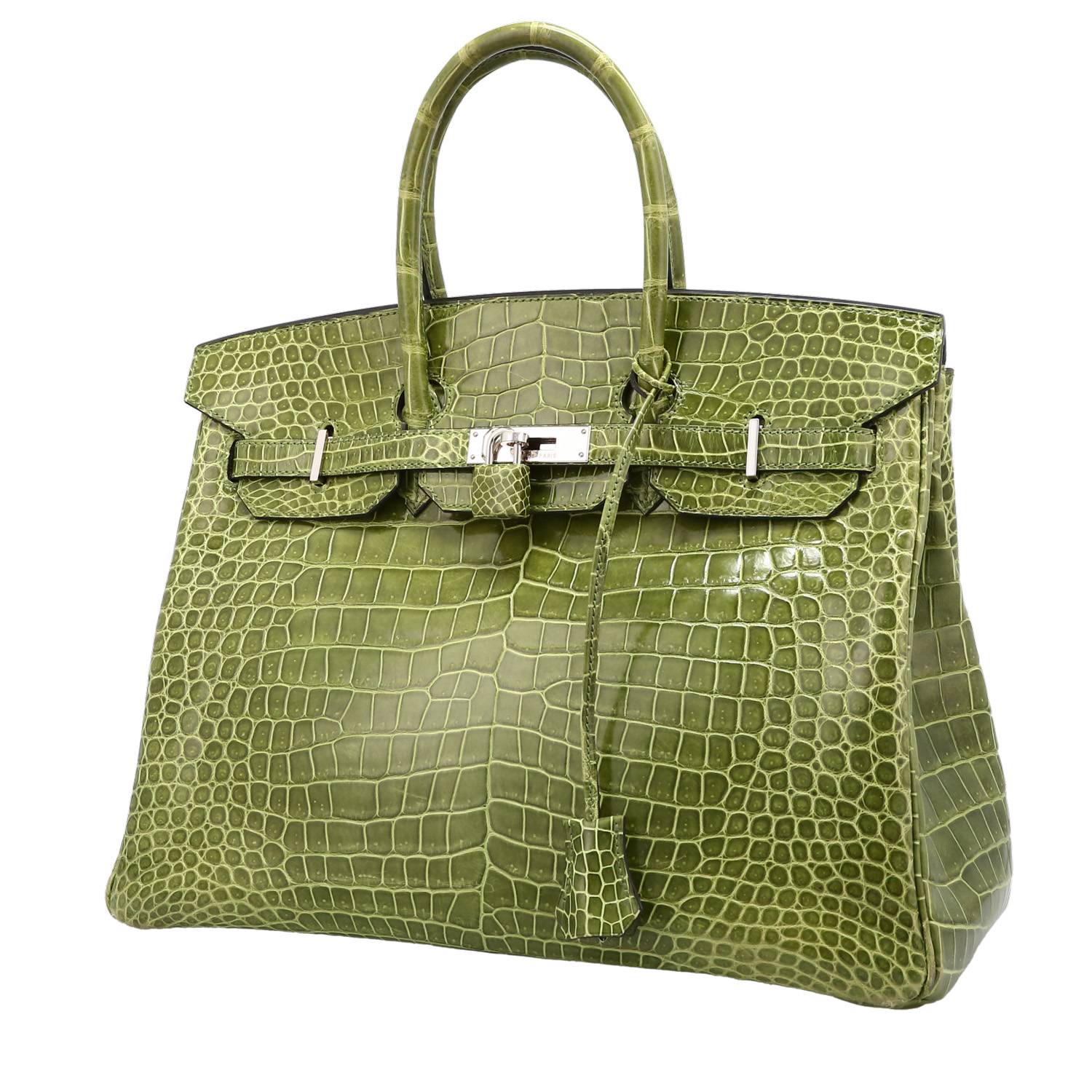 Hermes Birkin bag 30 Anis green Togo leather Gold hardware
