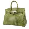 Bolso de mano Hermès  Birkin 35 cm en cocodrilo porosus verde anís - 00pp thumbnail