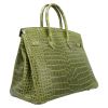 Hermès  Birkin 35 cm handbag  in anise green porosus crocodile - Detail D6 thumbnail