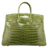 Bolso de mano Hermès  Birkin 35 cm en cocodrilo porosus verde anís - Detail D7 thumbnail