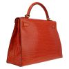 Hermès  Kelly 32 cm handbag  in orange porosus crocodile - Detail D6 thumbnail