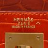 Borsa Hermès  hermes kelly depeches briefcase in black box leather in coccodrillo marino arancione - Detail D9 thumbnail