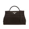 Hermès  Kelly 40 cm handbag  in brown ebene togo leather - 360 thumbnail