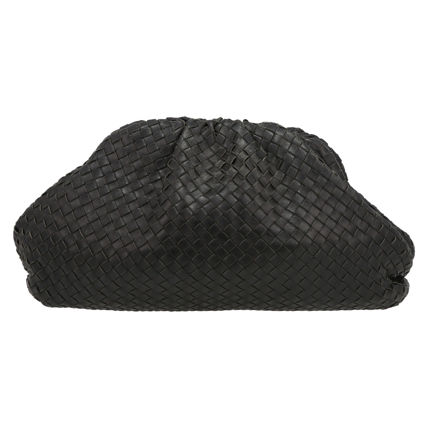 Borsa/pochette Bottega Veneta Pouch in pelle intrecciata nera - Detail D2