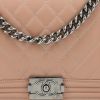 Chanel  Boy large model  shoulder bag  in pink quilted leather - Detail D1 thumbnail