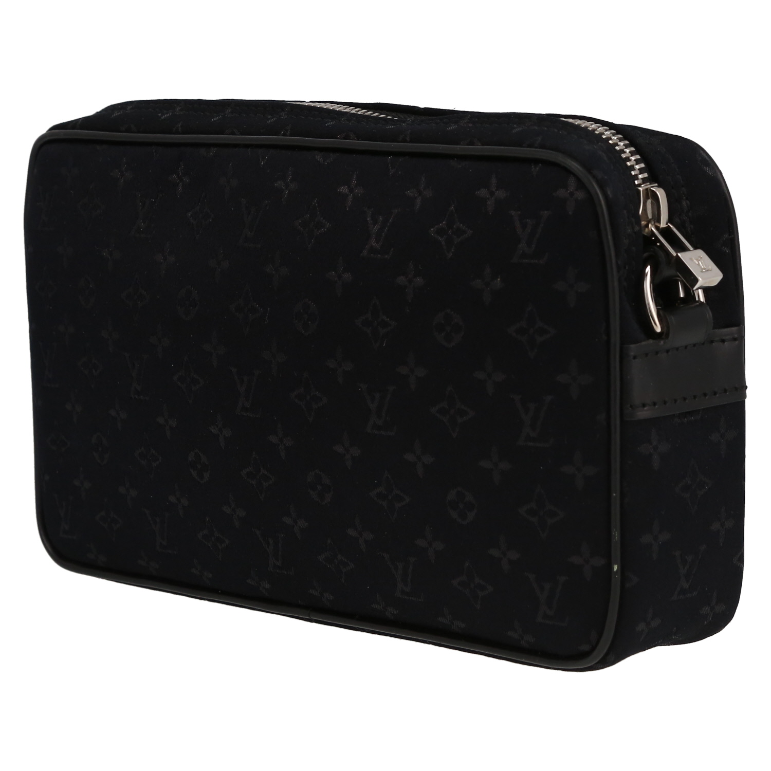 Pochette Louis Vuitton  Editions Limitées in tela monogram nera e pelle nera - Detail D5