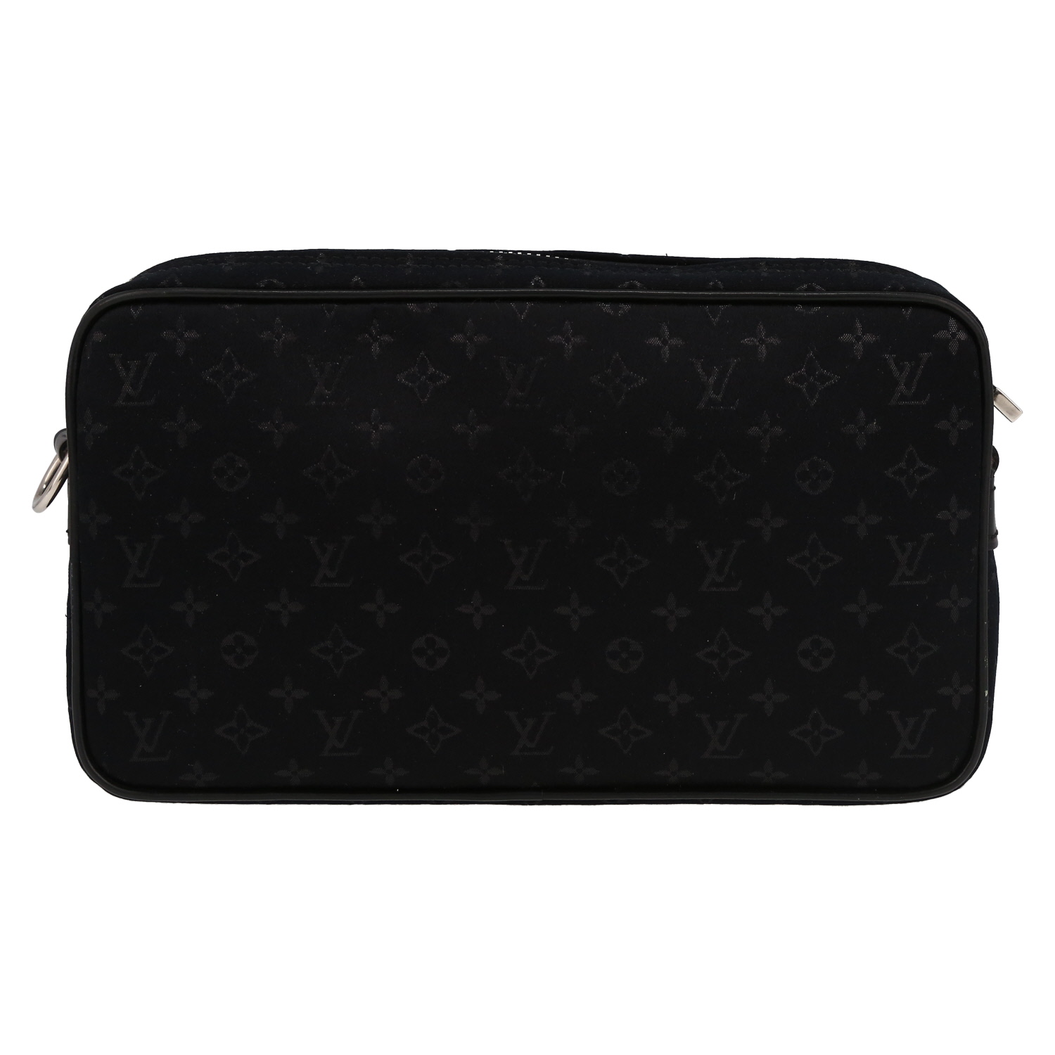 Pochette Louis Vuitton  Editions Limitées in tela monogram nera e pelle nera - Detail D7