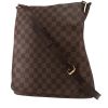 Bolso para llevar al hombro Louis Vuitton  Musette en lona a cuadros ébano y cuero esmaltado marrón - 00pp thumbnail