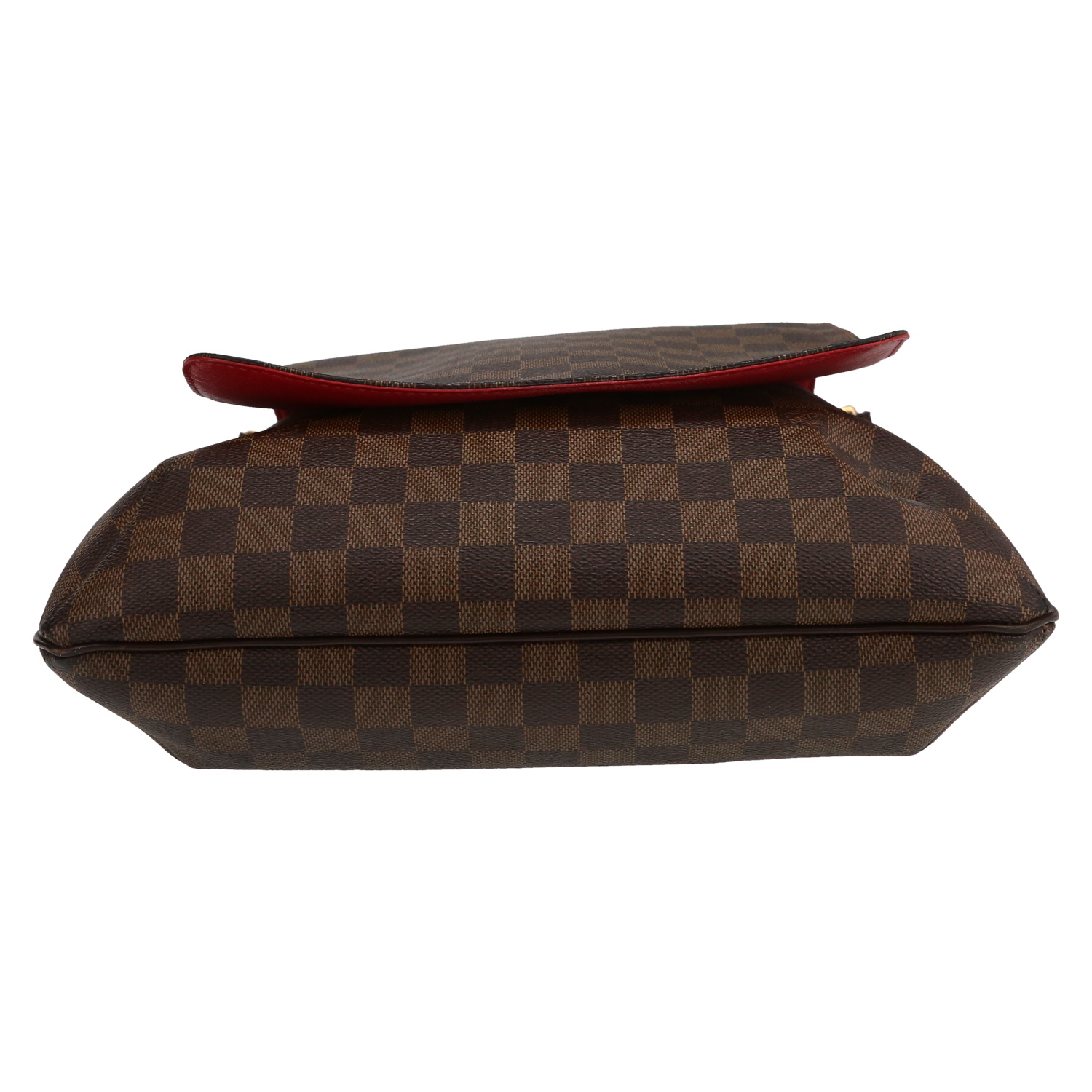 Louis Vuitton  Musette shoulder bag  in ebene damier canvas  and brown - Detail D4