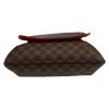 Bolso para llevar al hombro Louis Vuitton  Musette en lona a cuadros ébano y cuero esmaltado marrón - Detail D4 thumbnail