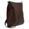 Sac porté épaule Louis Vuitton  Musette en toile damier ébène et cuir glacé marron - Detail D6 thumbnail