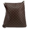 Sac porté épaule Louis Vuitton  Musette en toile damier ébène et cuir glacé marron - Detail D7 thumbnail
