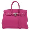 Borsa Hermès  Birkin 35 cm in pelle togo rosa Tosca - Detail D2 thumbnail