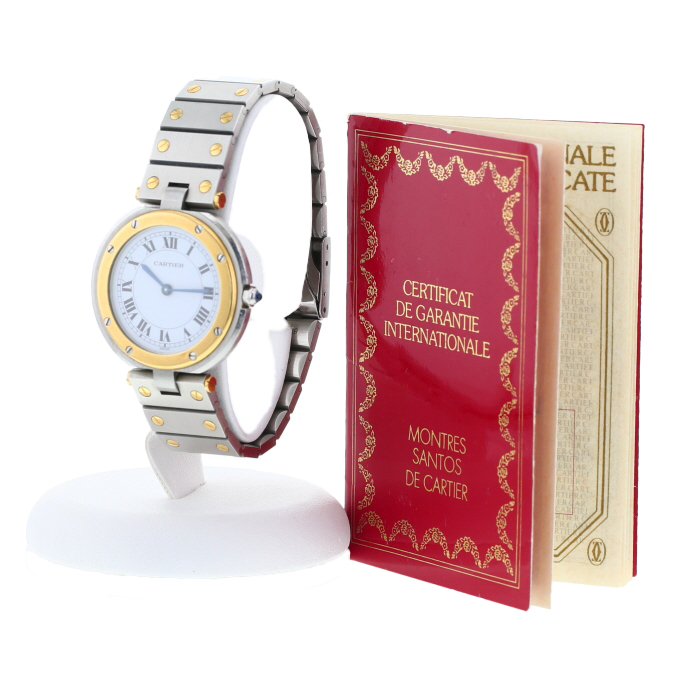 Cartier Santos Ronde  in gold and stainless steel Ref: Cartier - 8191  Circa 1985 - Detail D2